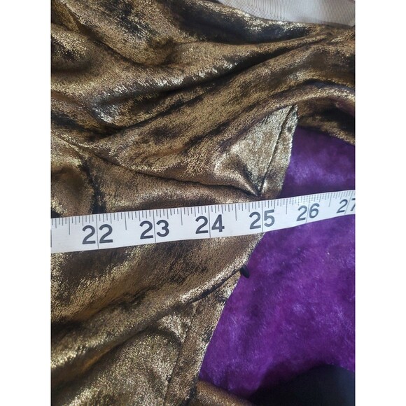 la Joie 18W Button Front Closure Gold Tiered Free Flowing Midi or Maxi Dress - Picture 14 of 15